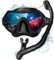 Findway Schnorchelset Erwachsene Teenager, Tauchermaske für Herren Damen, Verstellbares Silikonband Schnorchelmaske mit HD Gehärtetes Glas Anti-Leck Schwimmmaske,für Tauchen, Schnorcheln und Schwimmen