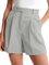 NIMIN Taillierte Arbeitsshorts für Damen, hohe Taille, Sommer, lässig, leicht, Büro, elegante Shorts mit Taschen, Grau / Grün, Groß