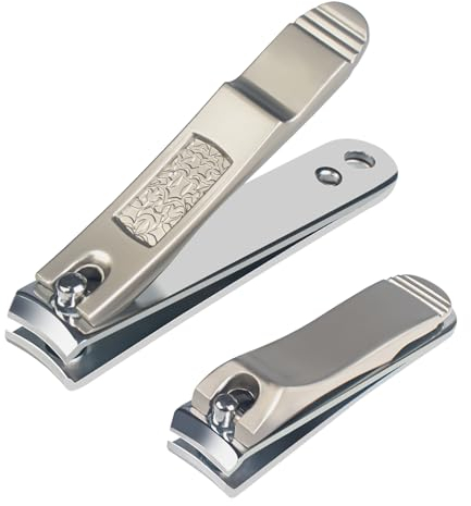 SUTOUG Lot de 2 coupe-ongles solides et robustes pour ongles épais pour ongles des mains et des pieds, coupe-ongles en acier inoxydable de haute qualité pour hommes et femmes