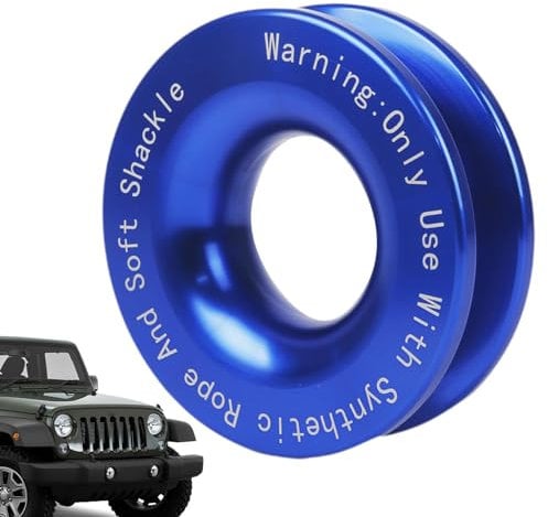 Bvizyelck Winch Snatch Block | 41, 000 lbs Soft Shackle Snatch Recovery Ring - Sturdy Snatch Block Pulley, Rust-Proof Winch Accessories Kit for ATV UTV SUV Truck