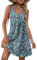 Yeenily Robe Femme Col en V Décontractée sans Manche - Robe de Plage Été Courte Débardeur Chic et Elegant Mini Tunique avec Poches (Couleur 4, XL)