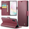 Phernykas Handyhülle für Samsung Galaxy Note 10 Plus Hülle Leder,Magnetische Klapphülle mit kartenfach und Standfunktion Smartphone Schutzhülle Lederhülle Samsung Note 10 Plus Flip Book Case (Rot)
