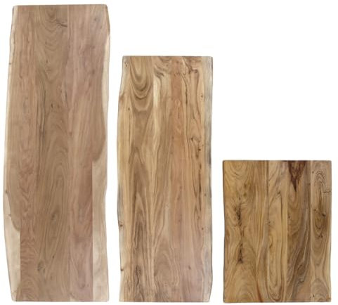 trelevo Waschtischplatte 160x60 cm, Akazienholz massiv 26mm, Tischplatte naturfarben, Baumkantenplatte als Waschtisch für Aufsatzwaschbecken