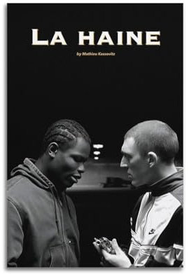JYVDGGKKW La Haine Filmposter, TV-Drama-Kunstposter, Druckposter, Wohnzimmer, Büro, Wohnzimmer, Dekoration, 20 x 30 cm, ungerahmter Stil