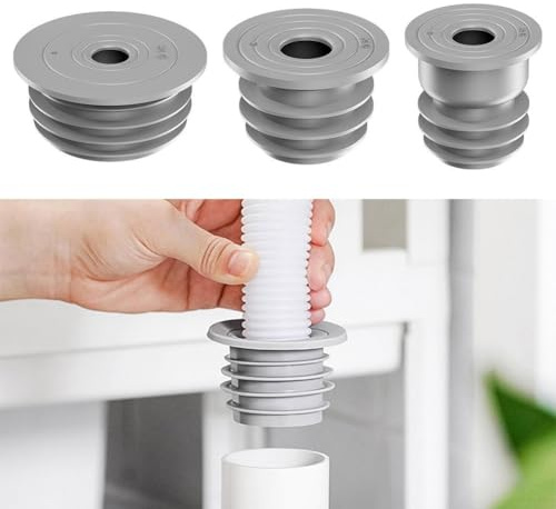 Joint de tuyau de vidange en silicone déodorant pour canalisations de machine à laver et d'évier, bague d'étanchéité pour plusieurs tailles de tuyaux en plomberie domestique (L)