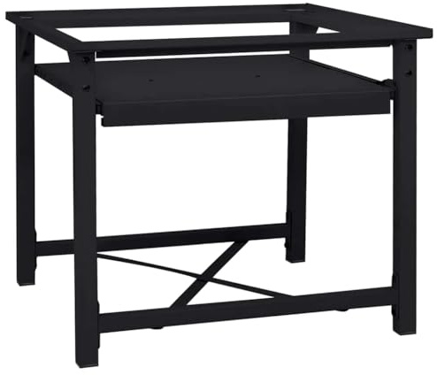 vidaXL Washing Machine Pedestal Black 60 x 56 x 52 cm Steel