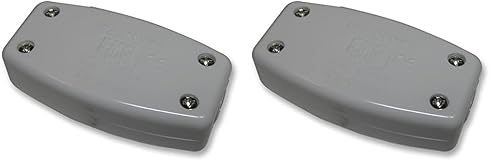PRO ELEC 13A In-Line Connector Box, 3-Terminal Mains Flex Joiner – 250V, Screw Terminals, Compact Design – PE01011 (Pack of 2)