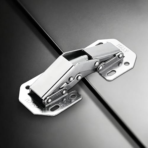 Pack of 2 90 Degree Soft Close Door Hinges,Smooth Feamless Self-Closing for Kitchen Cabinet,Bathroom Cabinet,Cupboard and Closets,No Pre-drilled Hole Surface Install and Replace