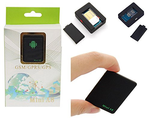AntDau71® Mini Tracker A8 Microspia Audio con GPS – Localizzatore con SIM per Auto Moto Bici – Cimice a Distanza, Sorveglianza Antifurto, Tracker Portatile - CW199