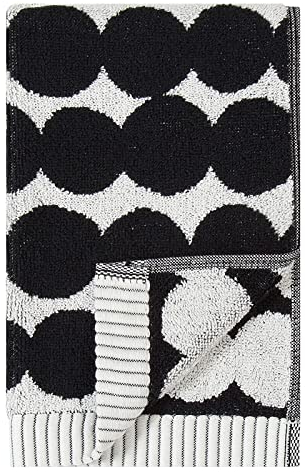 Marimekko - RÄSYMATTO Gästehandtuch - Handtuch klein - Baumwolle - schwarz/weiß - 30X50 cm