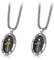JewelryWe Heiliger Judas Halskette Herren: 2 Stück Edelstahl Saint Judas Thaddäus Ovale Medaille Anhänger Kette Christliche Katholische Gebetsschmuck Religiöse Schmuck für Männer Frauen