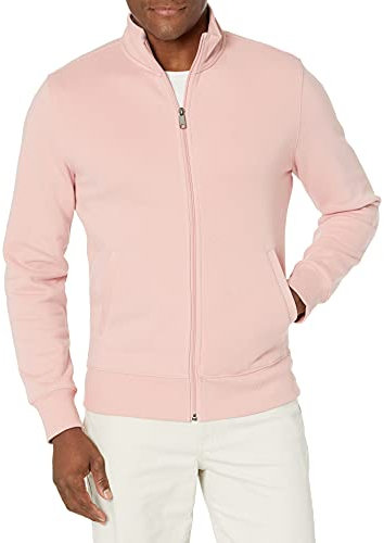 Amazon Essentials Felpa con Collo a Lupetto con Cerniera Integrale Uomo, Rosa, XS