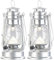 Lunartec Lampen Akku: 2er-Set Ultra helle LED-Sturmlampen, Akku, 200 lm, 3 Watt (Sturmlaternen LED, Petroleumlampe, Tischleuchte Batterie)