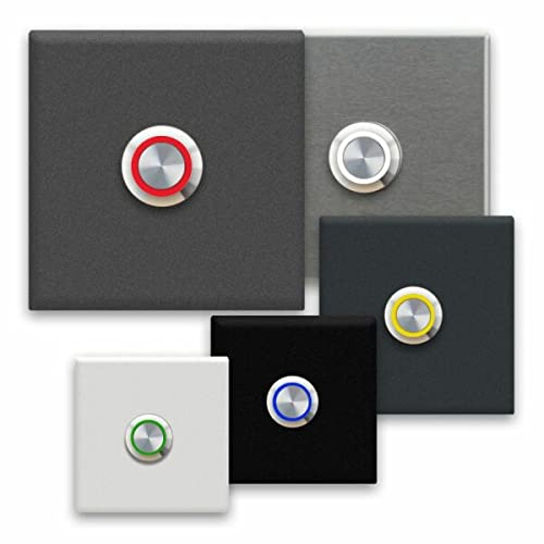 Superflache Aufputz-Türklingel – Modernes Design in 5 Farben und verschiedenen Größen – Hochwertige Klingelplatte für Ihr Zuhause