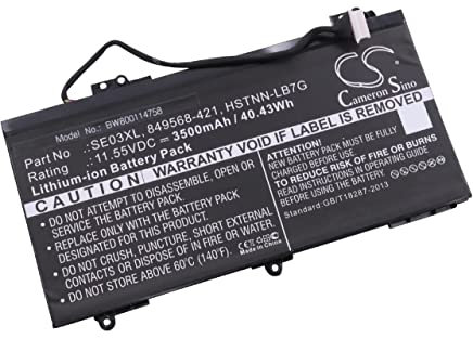 vhbw 1x batteria compatibile con HP Pavilion 14-AL101NQ, 14-AL101TU, 14-AL101NK, 14-AL101NL notebook (3500mAh, 11,55V, Li-Ion)