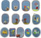 Bügelflicken Kinder, 13 Stück Patches zum Aufbügeln Universum Aufnäher Applikation Flicken Zum Aufbügeln für DIY T-Shirt Jeans Kleidung Taschen,Flicken Patches (Farbmischung-13PCS)