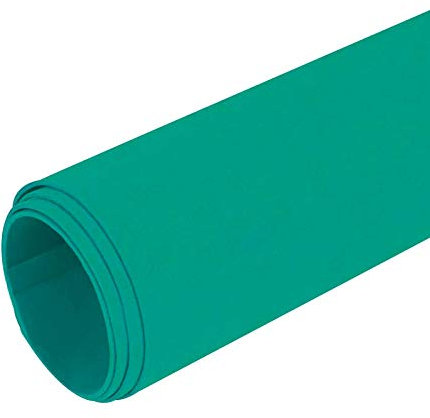 Moosgummi 90cm breit ab 0,5m 23 Farben Schaumgummi PE Schaumstoff Basteln Stoff, gerollter Versand, Farbe:smaragdgrün