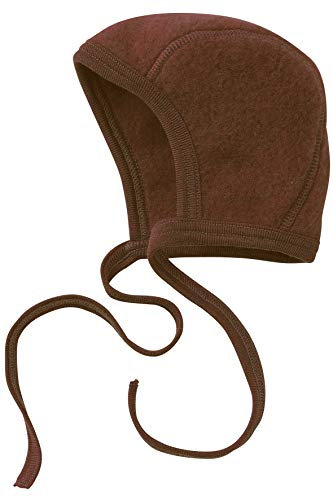 Engel Natur Baby Häubchen, Fleece, 100% Wolle, 4 Farben (62-68, Zimt Melange)