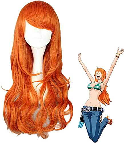 PerüCken FüR ONE PIECE Nami, Erwachsene Haarteile Anime Cosplay Requisiten ZubehöR, Anwendbarer Anlass Halloween Party Karneval Nachtleben
