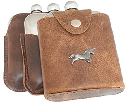 Unicorn Fastening Jacket 6oz Stainless Steel Hip Flask & Free Engraving 382