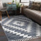 Teppich Sevilla Diamanten blau/grau Franse Berber marokkanisch Shaggy 80x150 cm