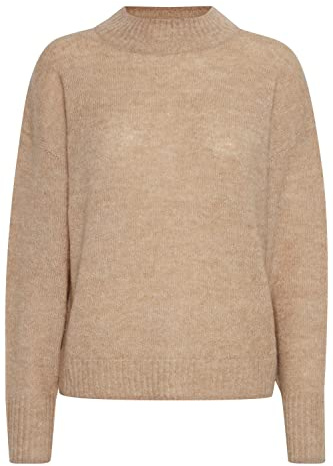 ICHI IHKAMARA LS3 Damen Strickpullover Feinstrick Pullover Strickpullover mit Turtleneck Regular-Fit