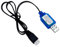 USB Charger Cable Compatible for Hosim 1:12/2845/9156 LAEGENDARY,HAIBOXING,DEERC 9300,ALTAIR,NUOKE,Li-Po 7.4V LiPo Battery RC Car Rock Crawler FPV Drone Quadcopter Charging Cable 2pcs
