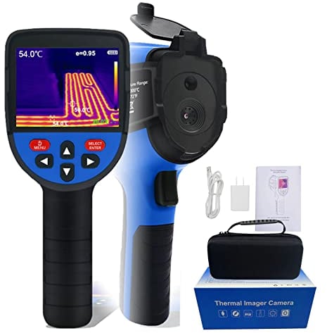 Imageur Thermique Infrarouge, XEAST XE-33 Résolution 320x240 IR Caméra D'Imagerie Thermique avec Écran Couleur de 3.5, Plage de Température de -20~300°C, Sensibilité de 0.15 °C, Batterie Incluse