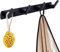 YUET Patère de Porte à Suspendre 4 Crochets pour Serviettes de Bain en Acier Inoxydable, Porte Manteau Mural pour Chambre Salle de Bain Entrée Cuisine Sacs à Main, Noir