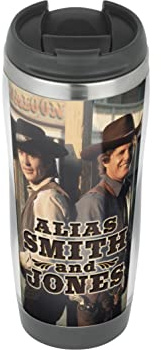 Mugs Peter Duel Alias Smith and Jones - Travel, Thermal Insulated Cup for Hot and Cold Beverages Drinks