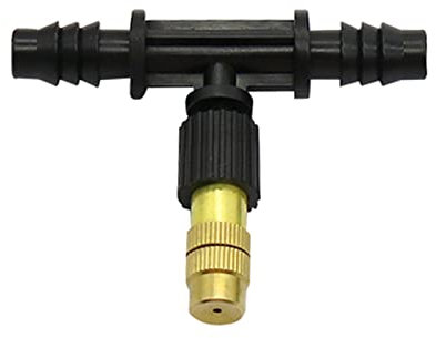 TRENTSNOOK Watering potted plants Watering pot lids Garden Brass Atomizing Nozzle With 8 Mm Hose Connector Greenhouse Fruit Tree Mist Cooling Humidifying Sprayer 5 Pieces (Color : Black)