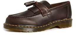 Dr. Martens Unisex Adrian Leather Tassel Loafers, Dark Brown Crazy Horse, 11UK, 13 US Women/12 US Men