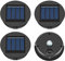 ELUTENG 4 Stück Solar Laterne Ersatzdeckel Oben Solarleuchten Ersatzteile 8cm, Ersatzlicht Solarlampen Ersatz Top Solarmodul Wasserdicht LED für außen Garten Tischleuchte Terrasse DIY