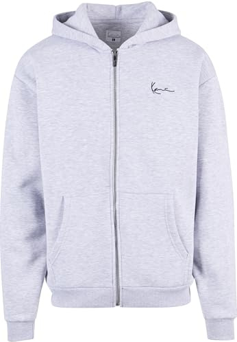 Karl Kani Herren Chest Signature Essential Zip Cardigan Grey, L