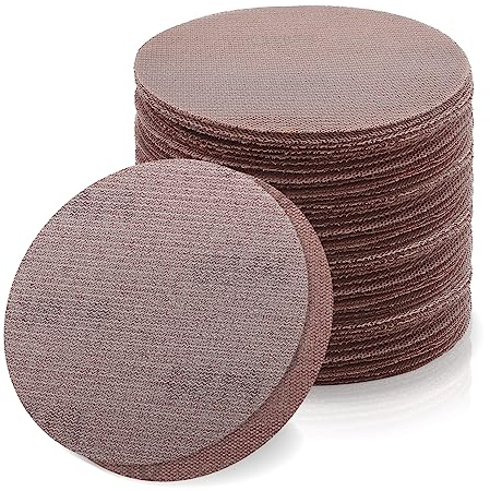 VIBRATITE 50 Stück Netz Schleifscheiben 125 mm Klett, 150 Körnung, Mesh-Schleifpapier für Holz,Spachtel,Kunststoff,Lack,Staubfrei Schleifen