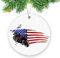 Weihnachtsbaumschmuck, lustig, hängende Weihnachtsdekoration für Büro, Chopper, Motorrad mit amerikanischer Flagge
