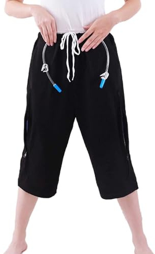 LUIVZD Urinbeutel für Herren, Unterwäsche, Kathetershorts, Urinierbeutel, Hose für ältere Menschen (Farbe: Schwarz, Größe: XL-XL)