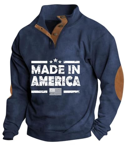 KONG JIMFAN Sweatjacke Herren Sweatshirt Unisex Pullover Für Herren Print Langarmshirt Herren Sweatshirt Herren Hoodie Hoodie Herren Herren-Sweatshirt Herren Einfarbig(2-Navy,3XL)