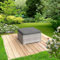 BRAST® XXL Gartenmöbel Lounge Set Alu | 4-12 Personen viele Modelle & Farben | inkl. extra Dicke Kissen | TÜV geprüft | Outdoor Loungemöbel Sitzgruppe Essgruppe Garnitur | Hocker Grau