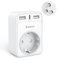 Sameriver Adaptateur Prise France vers Inde, 4 en 1 Adaptateur Prise Inde 2 USB 1 Type C 1 Prises, France vers Sri Lanka, Inde, Népal Inde Type D