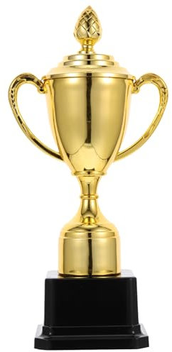 Gold Award Trophy, Golden Trophy Plastic Award Trophy Cup Winner Trophy Cup for Sports Events, Competitions, Classroom School Rewards and Party Favors, 8.9inch