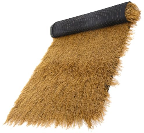 Milisten Straw Decoration Gazebos Artificial Thatch Roof Decor Simulated Thatch Mat Landscaping Decor Garden Thatch Roofing Grass Fake Thatch Outdoor Plastic Lawn X1