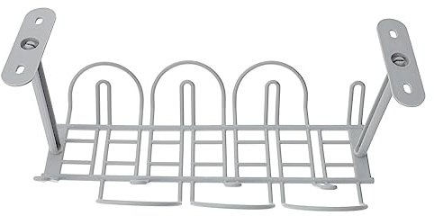 Homoyoyo 2 Sets Wire Socket Hanger Under Cabinet Cable Management Desk Wire Management Table Trays Under Desk Wire Organizer Computer Cord Rack Under Desk Cable Basket Plastic Electric Wire
