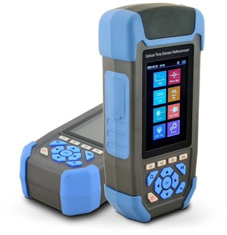 SUWOLF 1310/1550nm 24/22dB Tragbares 8in1 OTDR + EreignisKarte+Verlusttest+VFL+OPM+OLS+RJ45-Reihenfolge+Beleuchtung 3,5” Screen LWL Tester mit SC/UPC+FC/UPC+LC/UPC&APC (OTDR42F-T1)