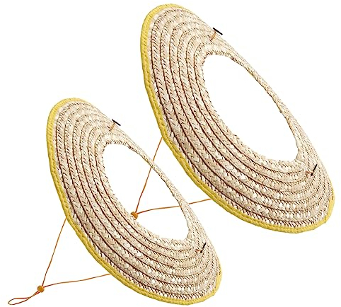Homoyoyo 2St Helmvorhang Bauhelm-Sonnenblende Sonnenhut aus Stroh Schutzhelm Fahrradhelme Hut abdecken Hutvisier für den BAU Sommer Hut mit breiter Krempe Lampenschirm Herren