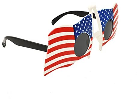 SAFIGLE amerikanische flagge brille fasching zubehör faschingsaccessoires partyzubehör accessoires fasching schnapsgläser Brillen für Maskerade Make-up-Brille lustig Vereinigte Staaten