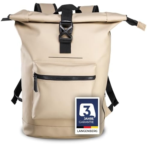 LANGENBERG Trenton 2.0 Rollup Rucksack (Creme)