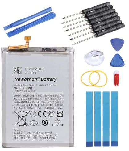 NEWASHAN Akku EB-BA217ABY kompatibel mit Samsung Galaxy A21s A13 A12s A12 A04s A02 M12 SM-A217F A137 A135F A127F A125F Handy Smartphone Li-Ion Akku 3,85 V 5000 mAh mit Werkzeugset