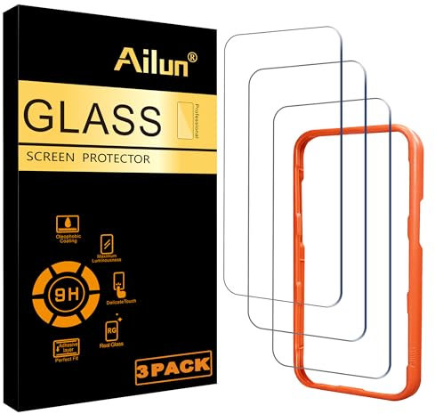 Ailun 3 Pack Screen Protector for iPhone 16 Pro Max [6.9 inch] with Installation Frame, Tempered Glass, Sensor Protection, Dynamic Island Compatible, Case Friendly