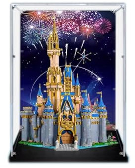 Display Case for Lego Disney Castle 43222, Dustproof, UV-Protected, Custom Fit Showcase, Gifts for Lego Lovers, Storage (Theme E-82*62*37cm)